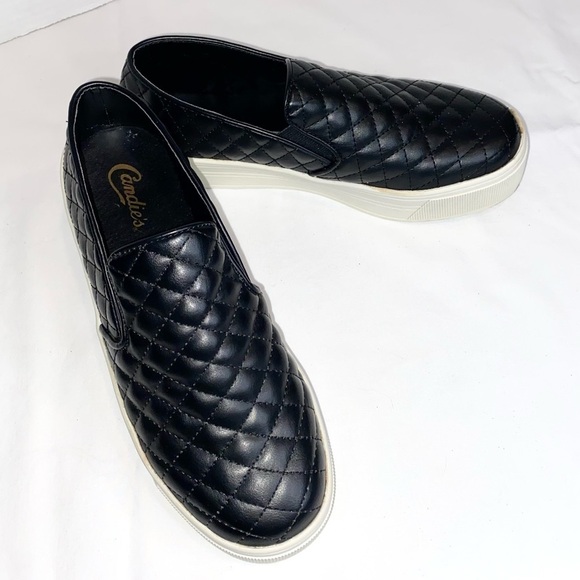Candies Women’s Quilted Platform Sneaker Loafer in Black Size 9 - Picture 9 of 14